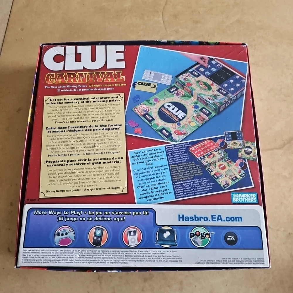 Hasbro Clue Carnival "The Case of the Missing Prizes" - Picture 2 of 4